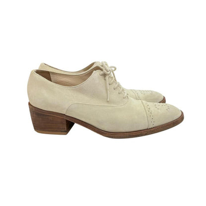 Chanel Lace Up Shoes Suede