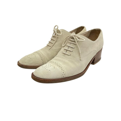 Chanel Lace Up Shoes Suede