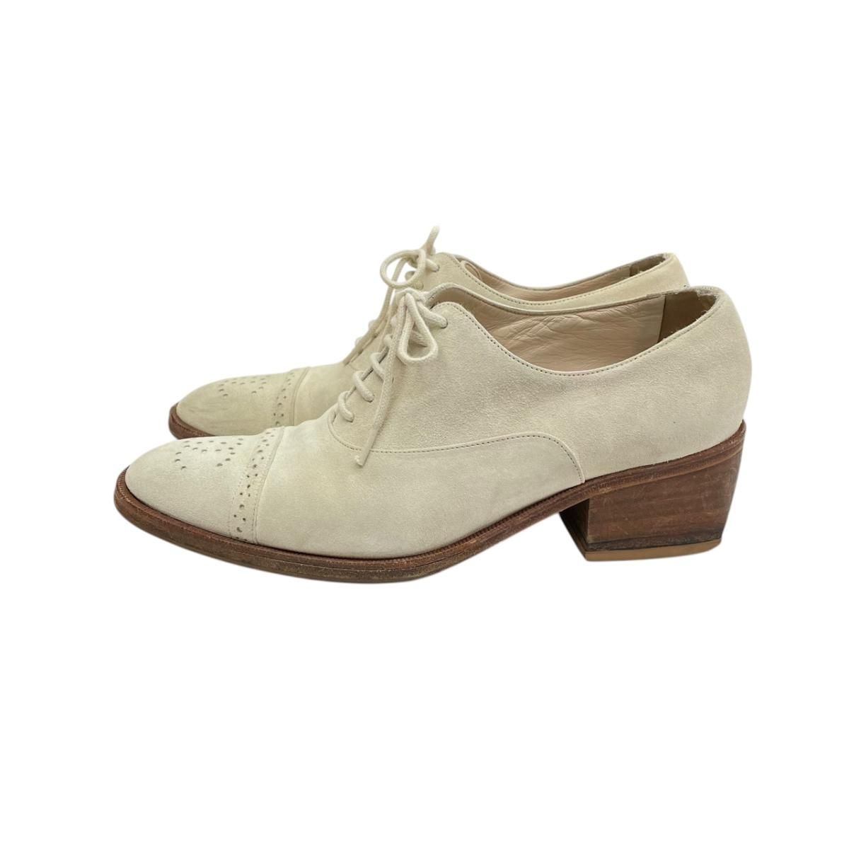 Chanel Lace Up Shoes Suede