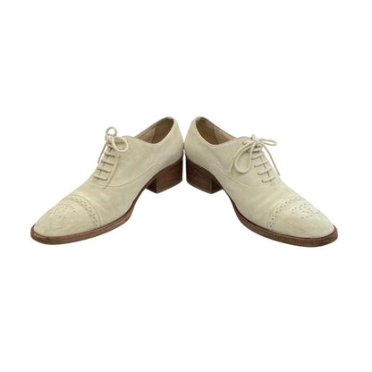 Chanel Lace Up Shoes Suede