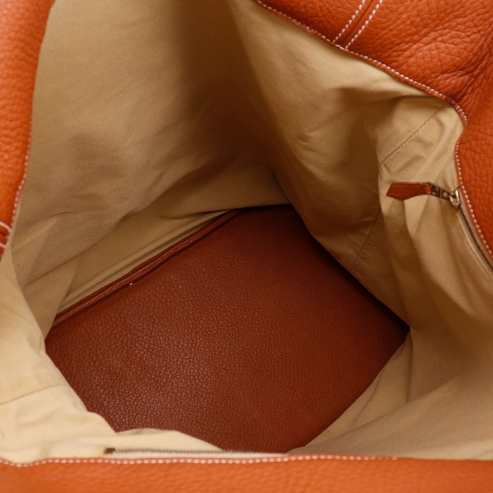 Hermes Tar Taurillon Clemence Brown Tote