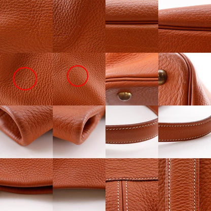 Hermes Tar Taurillon Clemence Brown Tote