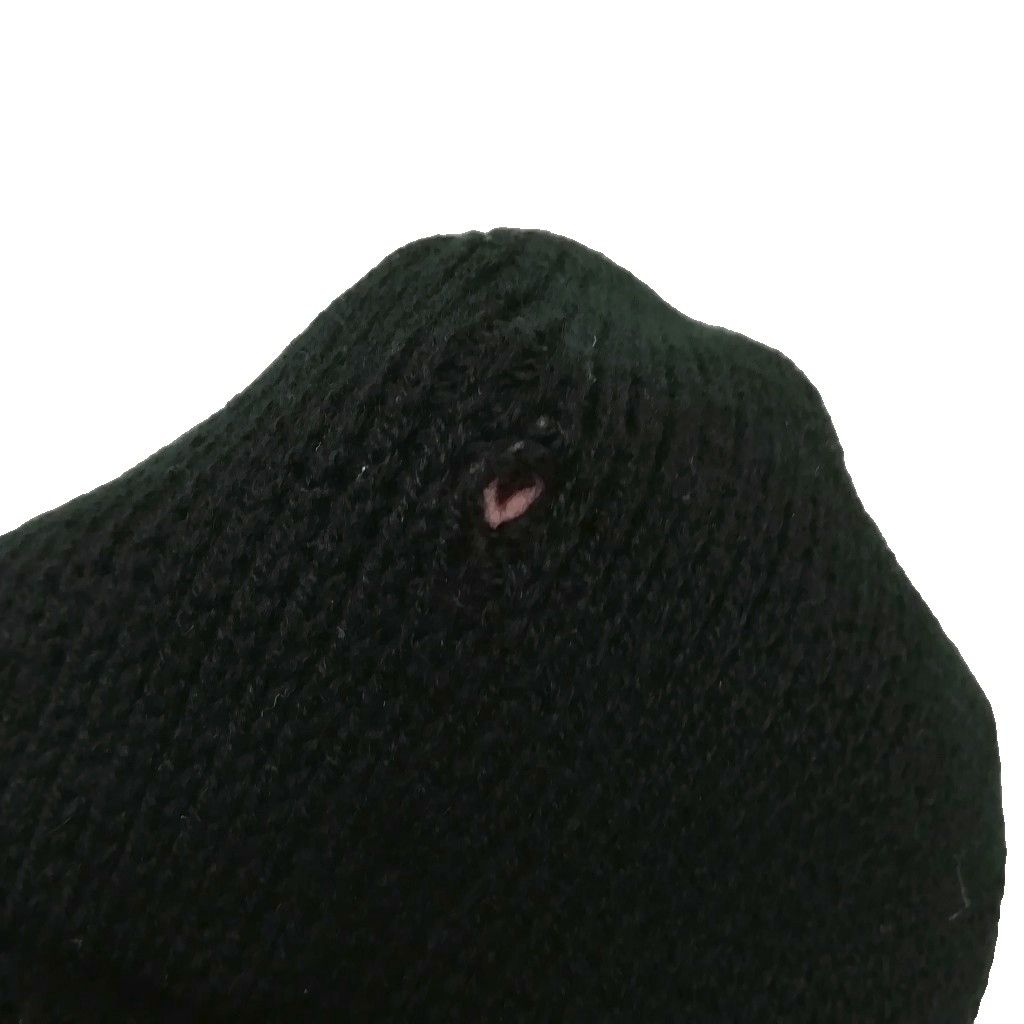 Hermes Martin Margiela Era Cashmere Logo Knit Cap Hat ME Black