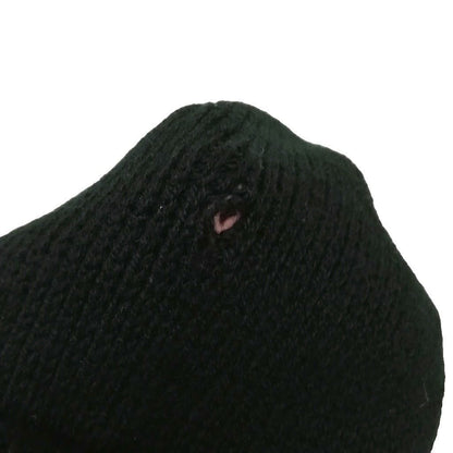 Hermes Martin Margiela Era Cashmere Logo Knit Cap Hat ME Black