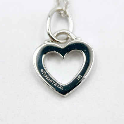Tiffany & Co Sentimental Heart Diamond White Gold Necklace 43 cm — view 3