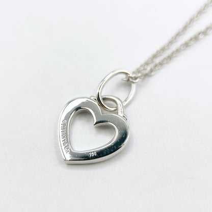 Tiffany & Co Sentimental Heart Diamond White Gold Necklace 43 cm — view 2