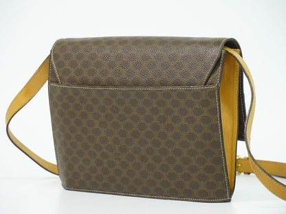 Celine Macadam Medal Motif Shoulder Bag Pochette Brown