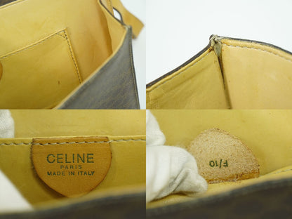 Celine Macadam Medal Motif Shoulder Bag Pochette Brown