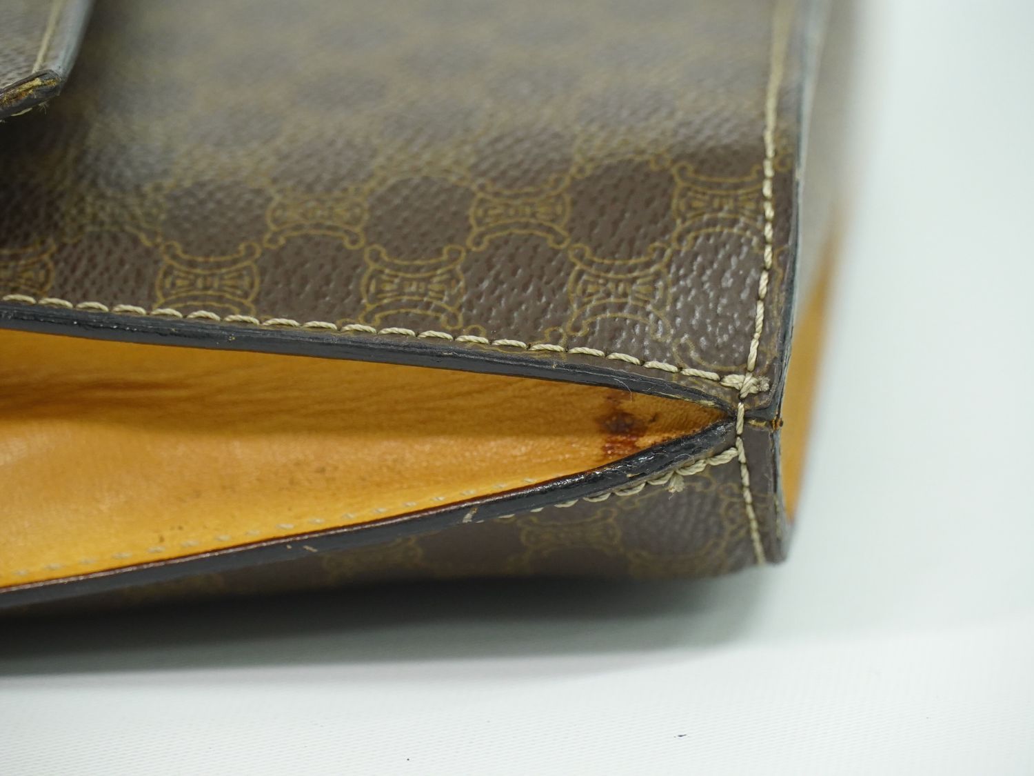 Celine Macadam Medal Motif Shoulder Bag Pochette Brown