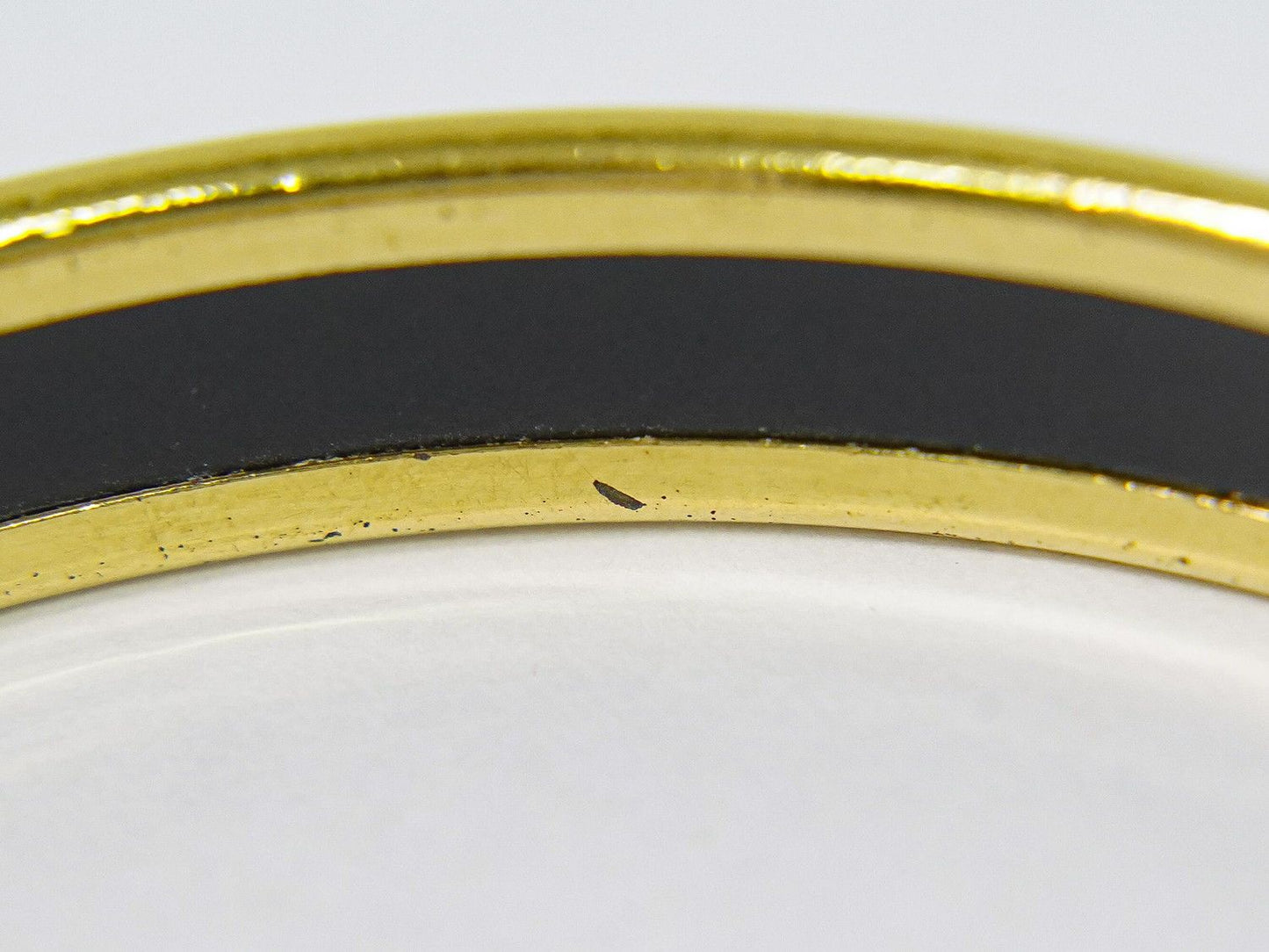 Hermes Enamel PM Bangle Bracelet Cloisonne Gold Plated Multicolor Email