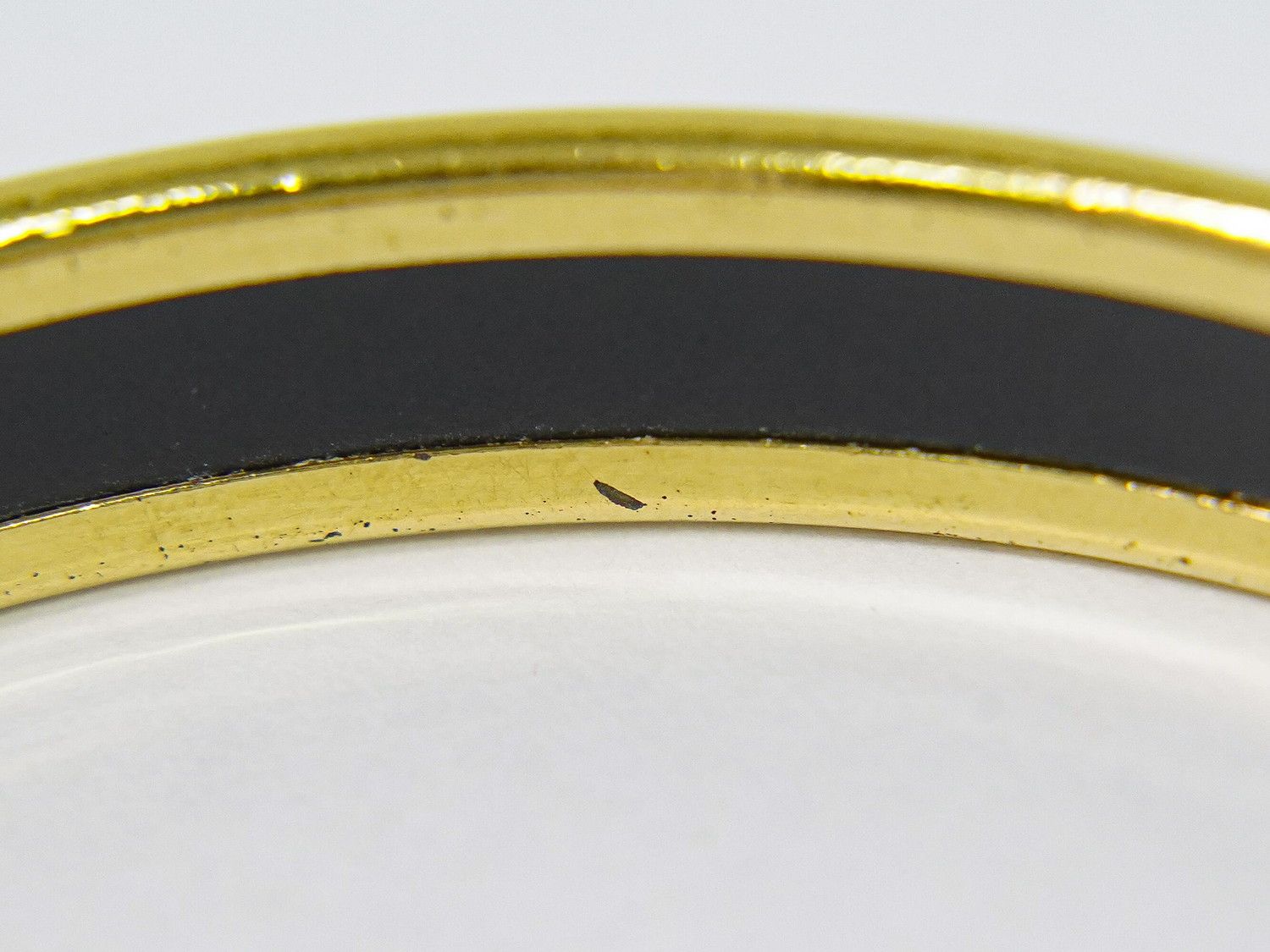 Hermes Enamel PM Bangle Bracelet Cloisonne Gold Plated Multicolor Email