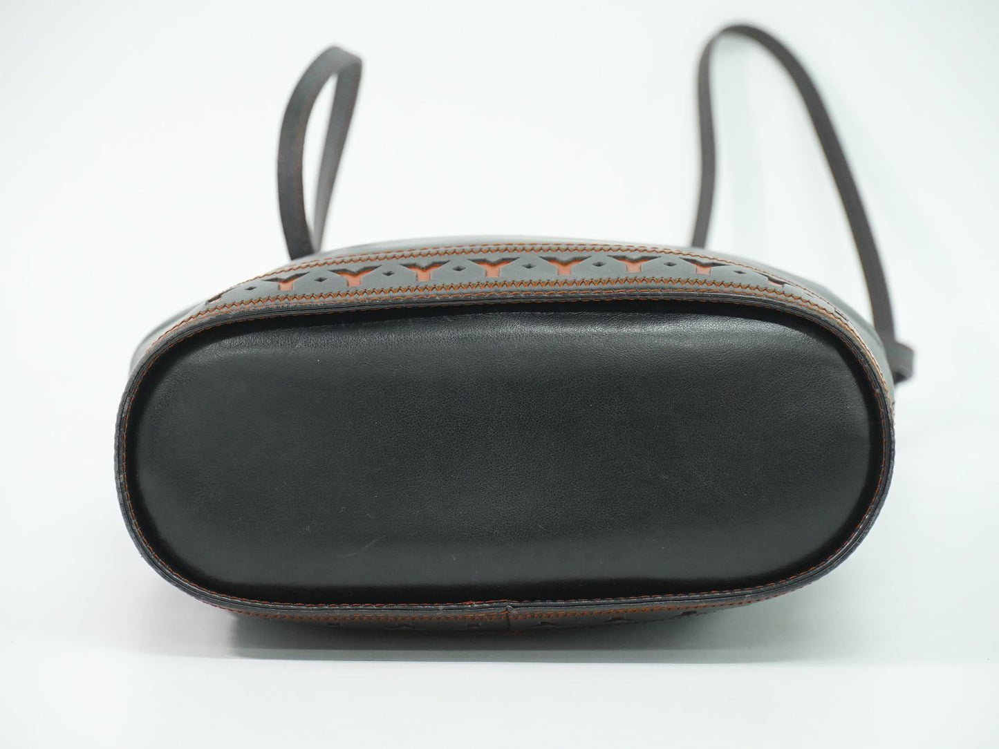 Saint Laurent Yves YSL Leather Shoulder Bag Black