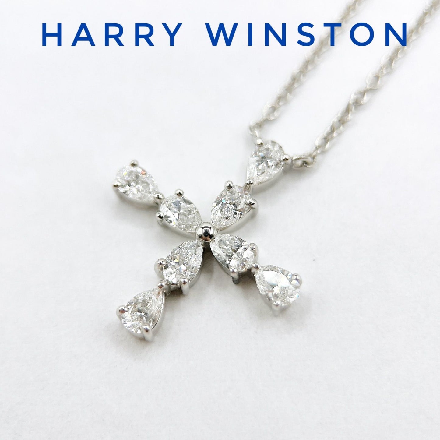 Harry Winston Symbols Diamond Platinum Necklace 42 cm