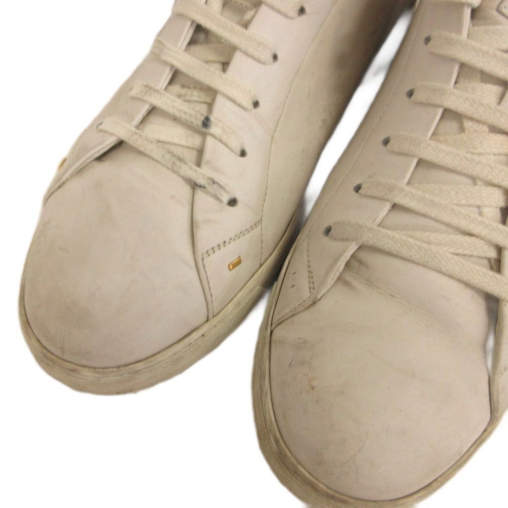 Fendi Monster Star Patch Low Cut Sneakers Shoes Leather 9 White