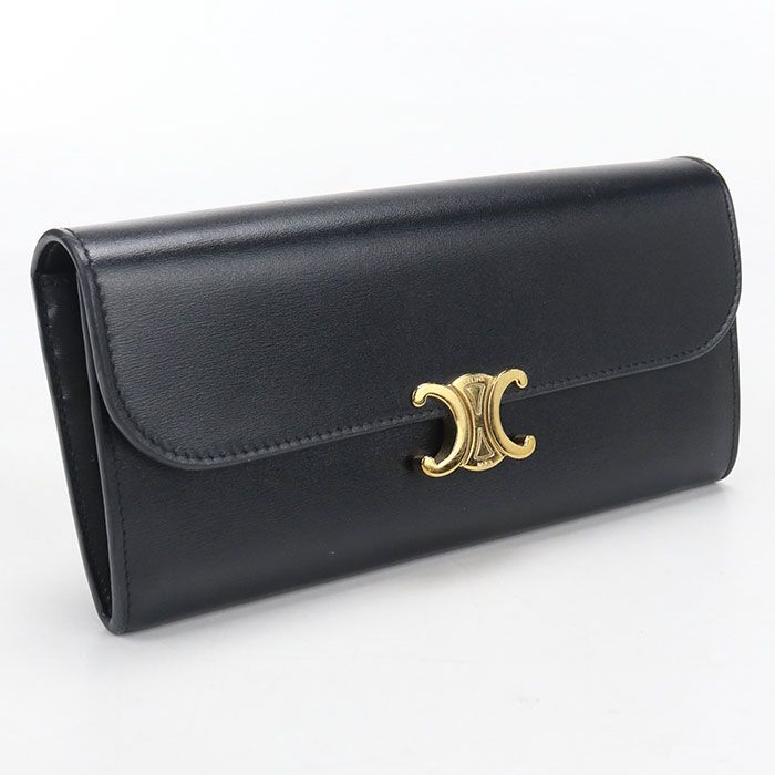 Celine Large Wallet Triomphe Bifold Calfskin
