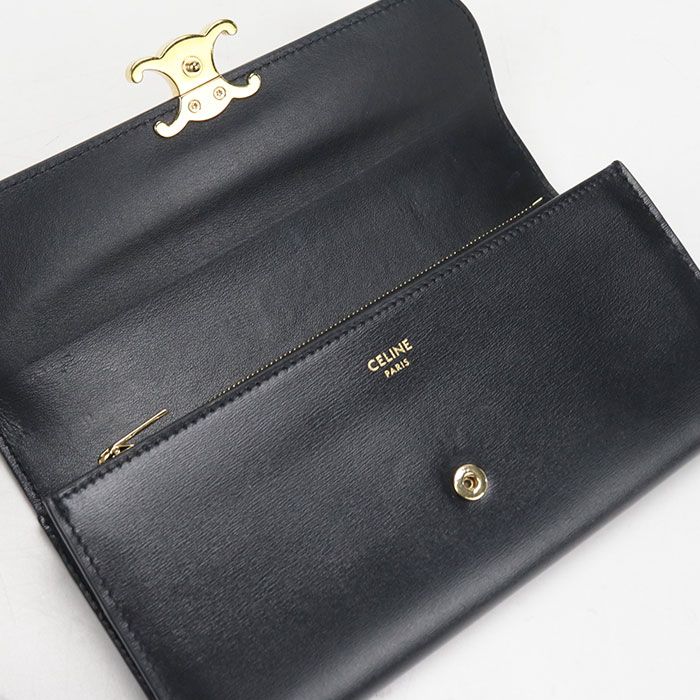 Celine Large Wallet Triomphe Bifold Calfskin