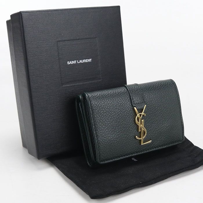 Saint Laurent Tiny Wallet Origami Trifold Leather