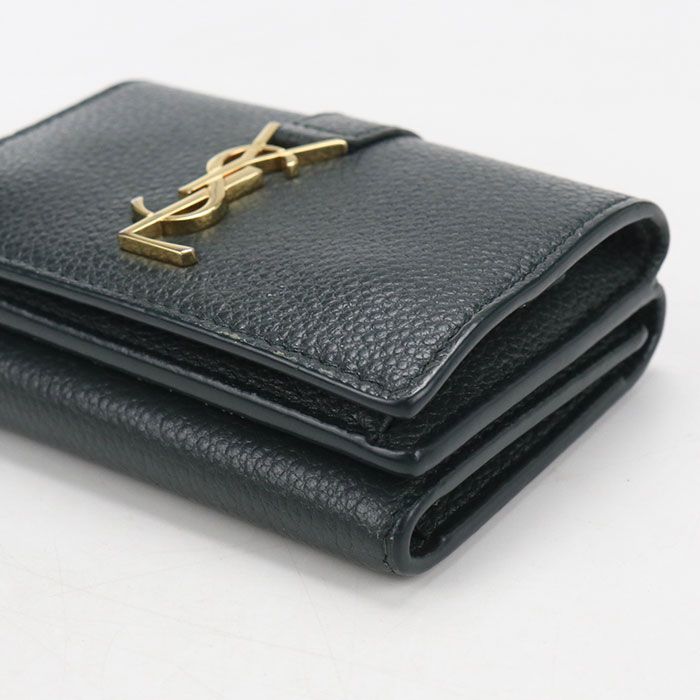 Saint Laurent Tiny Wallet Origami Trifold Leather