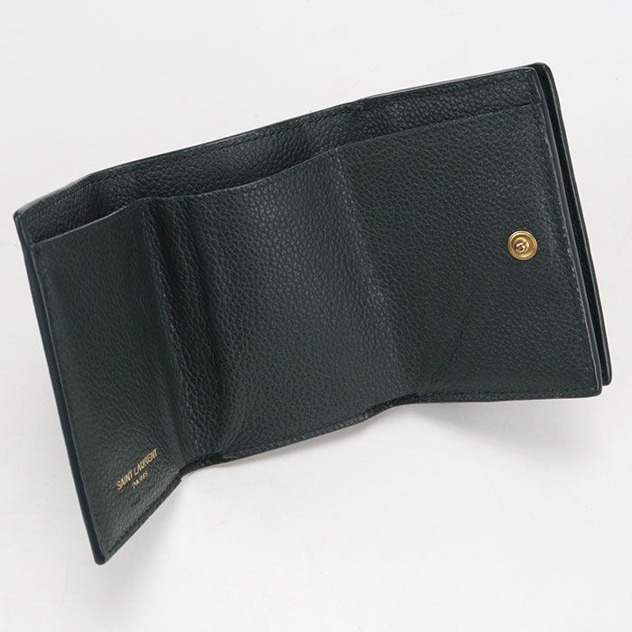 Saint Laurent Tiny Wallet Origami Trifold Leather