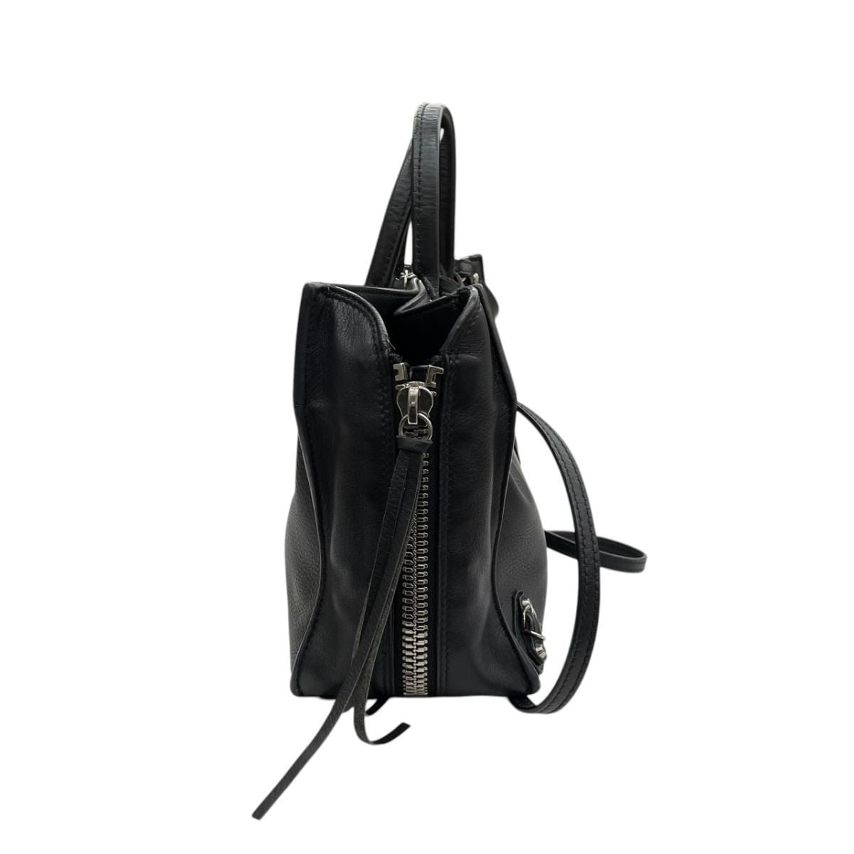 Balenciaga Papier A6 Zip Shoulder Bag Around Black