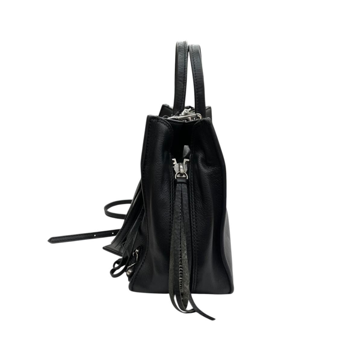 Balenciaga Papier A6 Zip Shoulder Bag Around Black