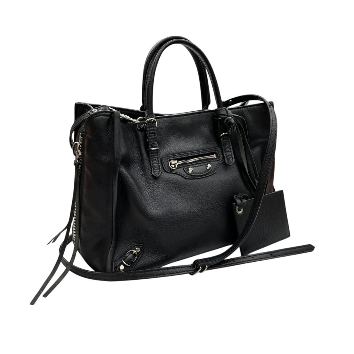 Balenciaga Papier A6 Zip Shoulder Bag Around Black