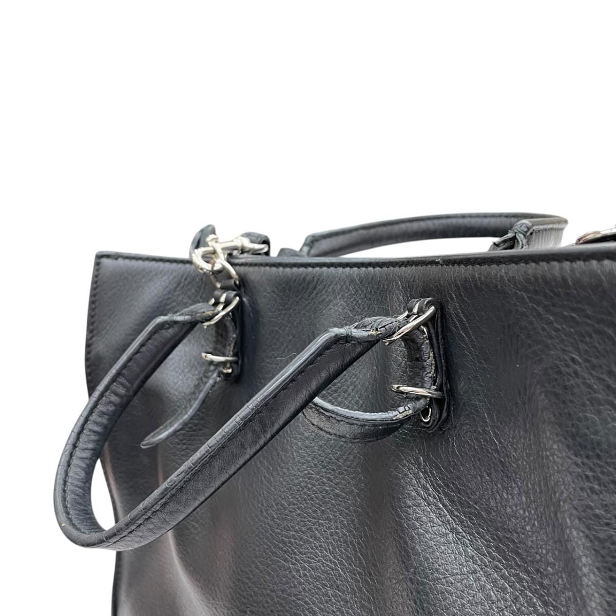 Balenciaga Papier A6 Zip Shoulder Bag Around Black