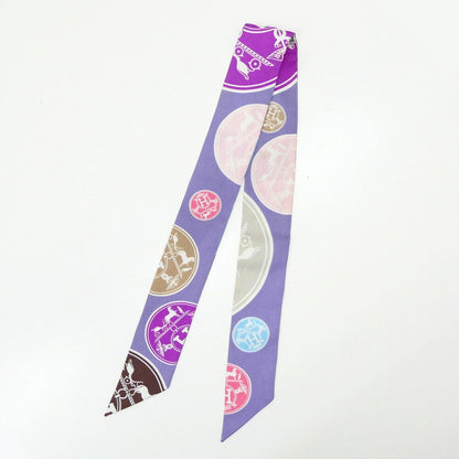 Hermes Twilly Ex Libris Confetti Ex les Confettis Purple Scarf