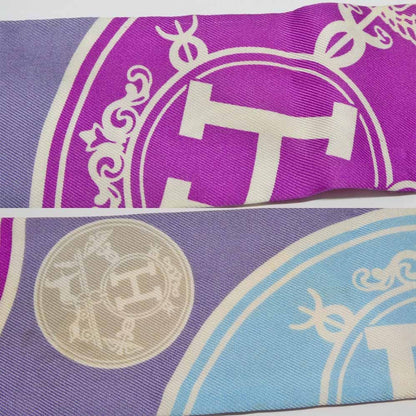 Hermes Twilly Ex Libris Confetti Ex les Confettis Purple Scarf