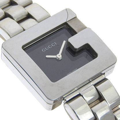 Gucci Stainless Steel Quartz Analog Display Black Dial Watch