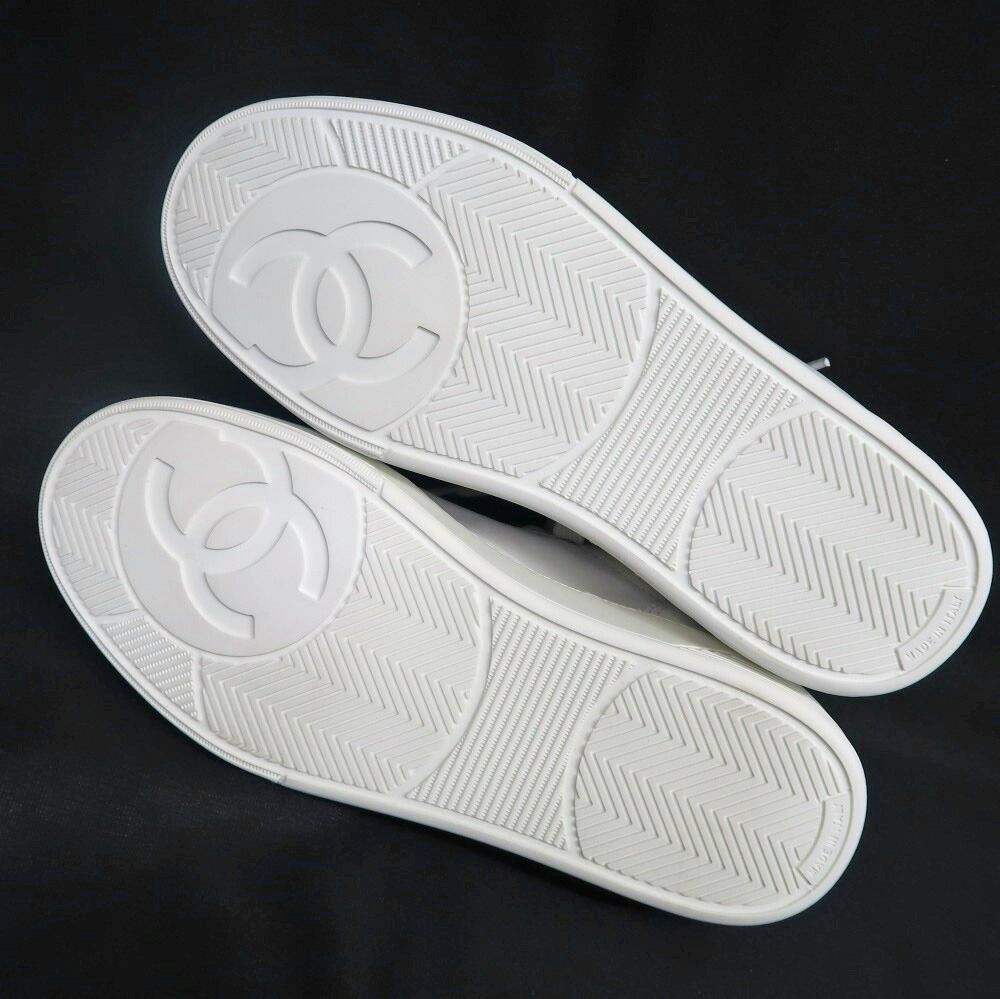 Chanel Sneakers 37 White Leather Shoes