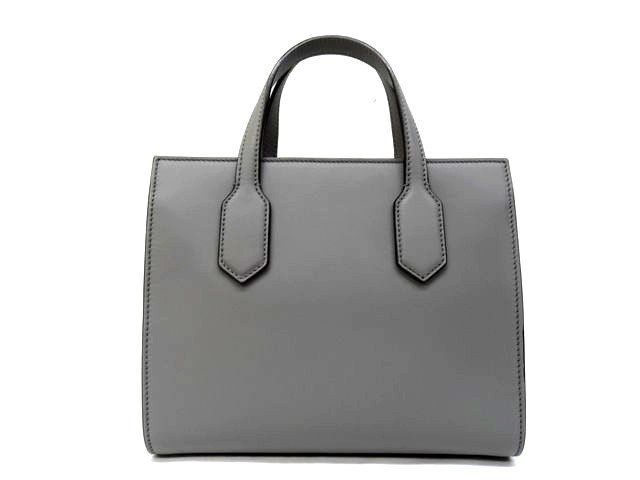Gucci 2-Way Shoulder Bag GG Ribbon Leather Gray