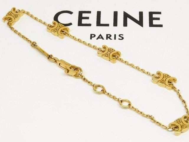 Celine Mini Triomphe Bracelet Gold