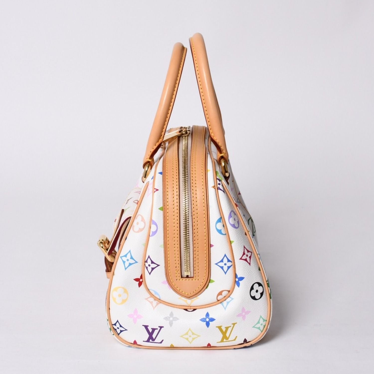 Louis Vuitton Priscilla Handbag Monogram Multicolor White Takashi Murakami — view 4