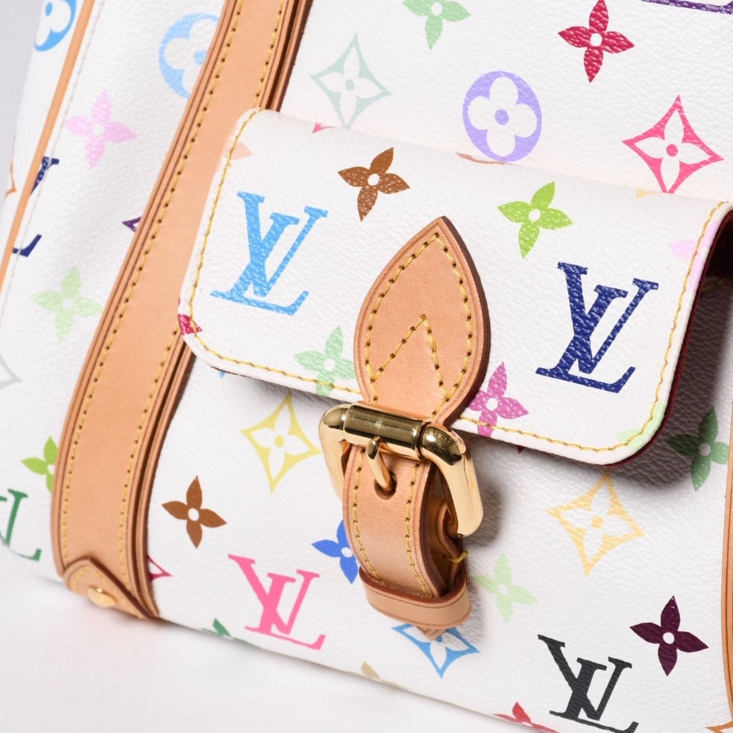 Louis Vuitton Priscilla Handbag Monogram Multicolor White Takashi Murakami — view 8