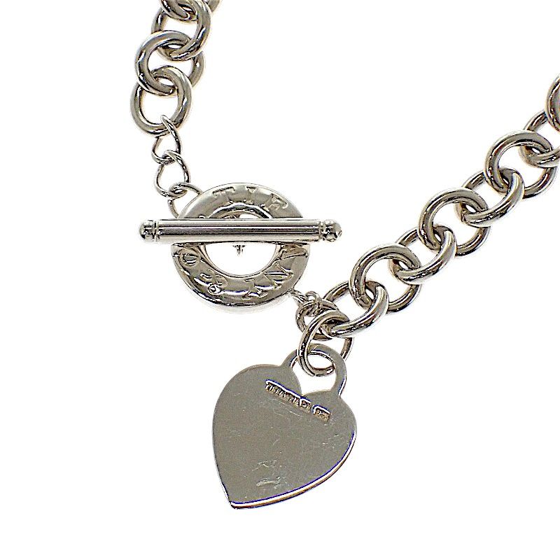 Tiffany & Co Heart Tag Toggle Chain Necklace Pendant 925 Sterling Silver