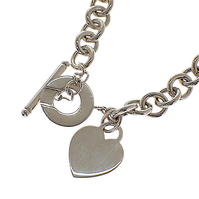 Tiffany & Co Heart Tag Toggle Chain Necklace Pendant 925 Sterling Silver