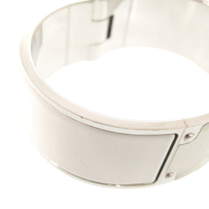 Hermes Charnier Metal White Bangle Bracelet