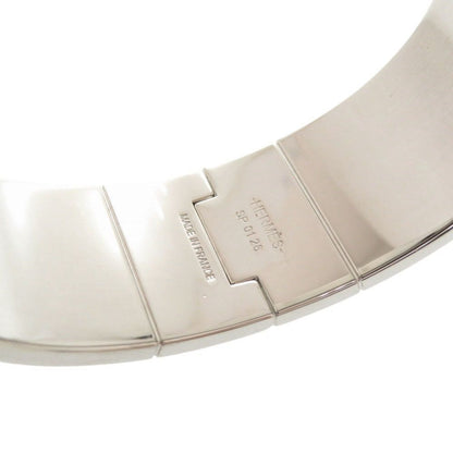 Hermes Charnier Metal White Bangle Bracelet