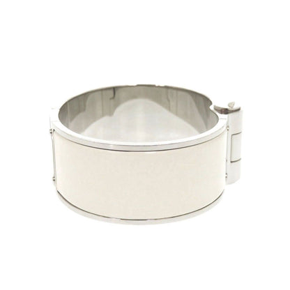 Hermes Charnier Metal White Bangle Bracelet