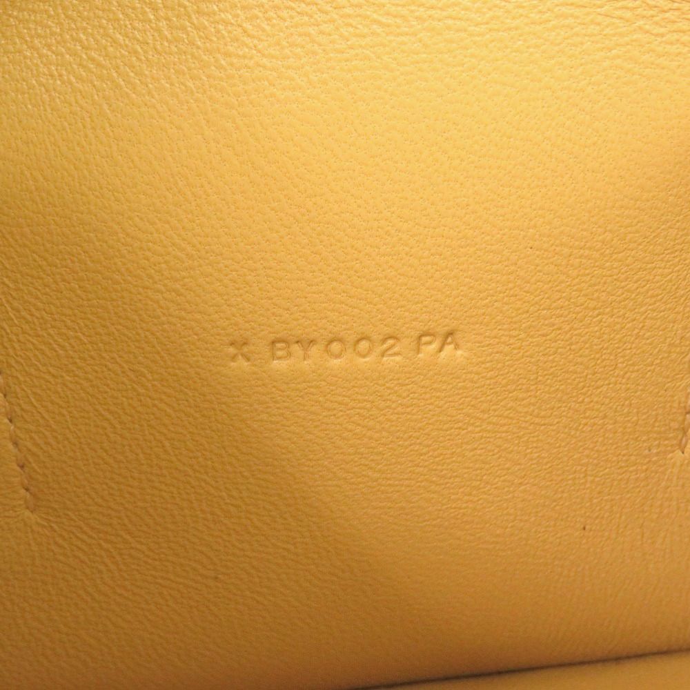 Hermes Dogon GM Veau Swift Joan Ambre Silver Wallet Yellow