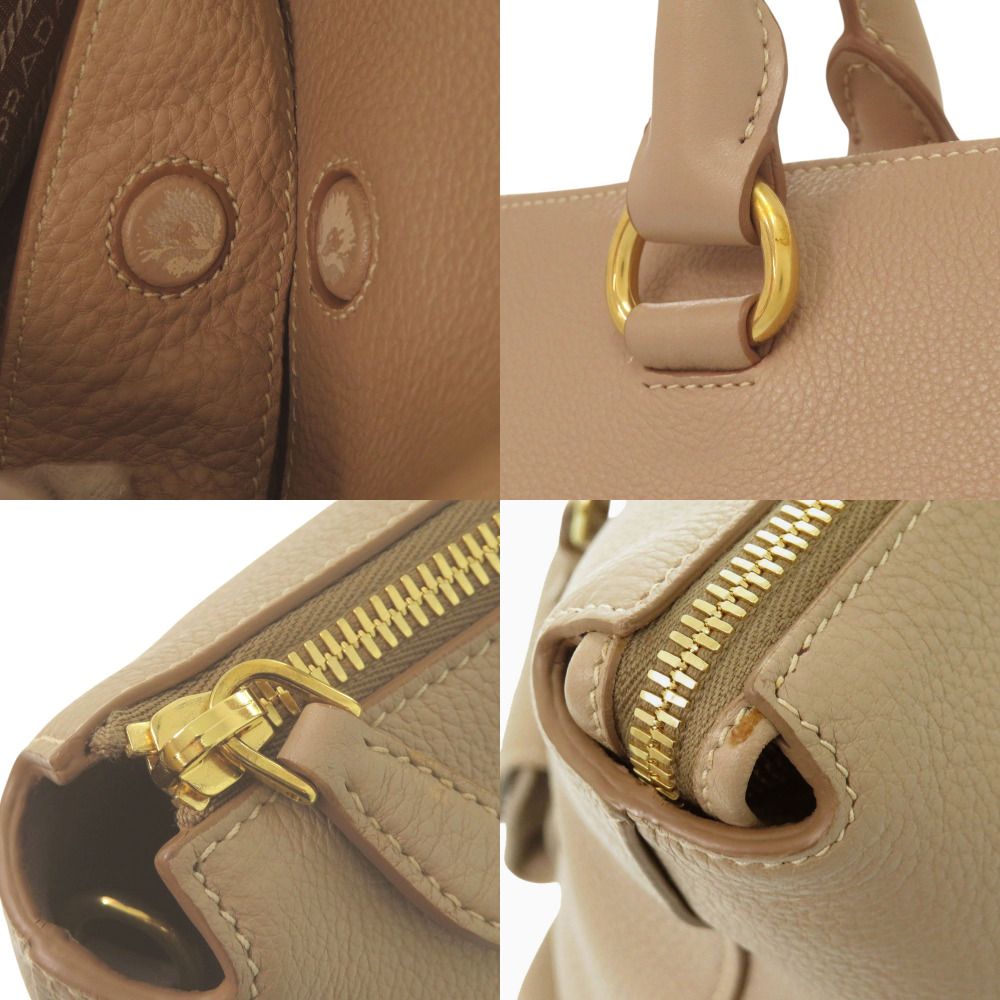 Prada 2-Way Gold Leather Cameo Cammeo Beige Shoulder Bag
