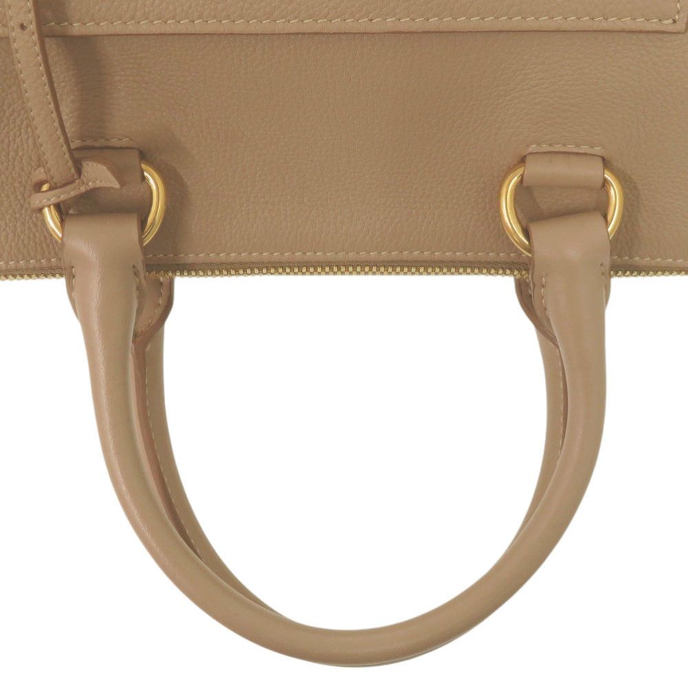 Prada 2-Way Gold Leather Cameo Cammeo Beige Shoulder Bag