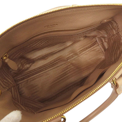 Prada 2-Way Gold Leather Cameo Cammeo Beige Shoulder Bag