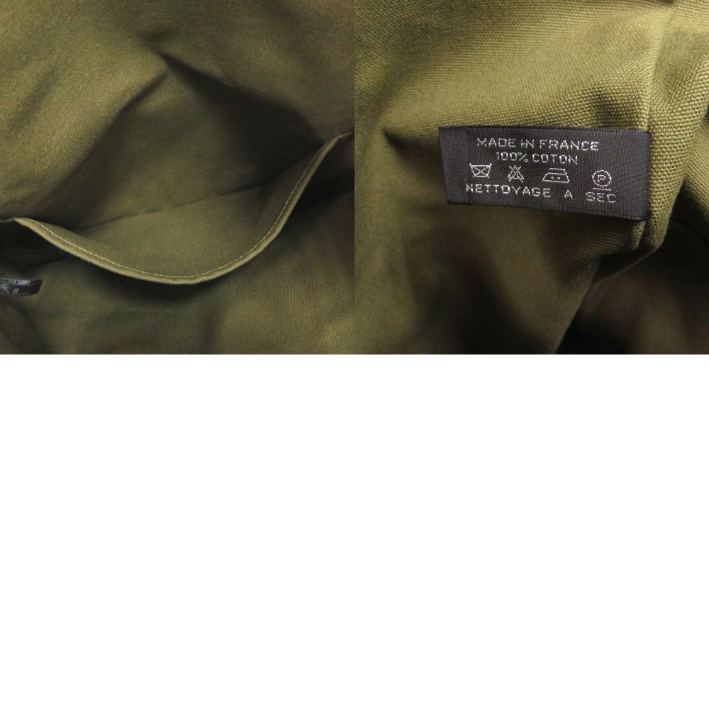 Hermes Fourre Tout Cabas Cotton Khaki Tote