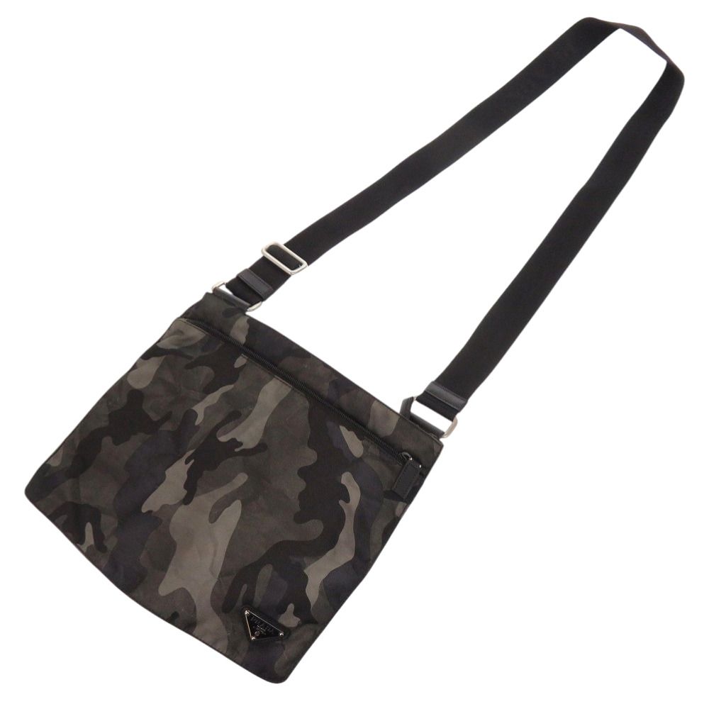 Prada Camouflage Tessuto Khaki Shoulder Bag