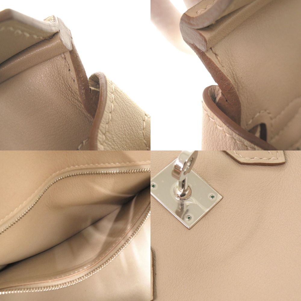 Hermes Birkin 25 Veau Swift Argil Silver Handbag