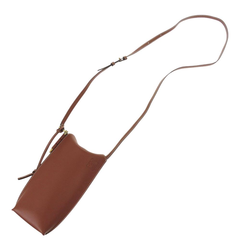 Loewe Gate Pocket Leather Brown Shoulder Bag