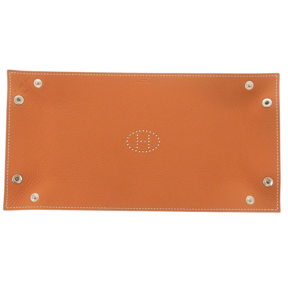Hermes Miz Elance Desk Leather Potiron Fauve Pen Case Tray