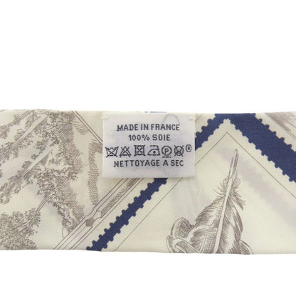 Hermes Twilly Faubourg Lover Silk Blue Marine Cles Mu Caramel Scarf